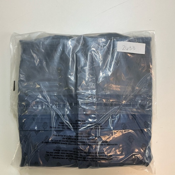 Isaac Mizrahi Jacket Womens XL Blue Denim Printed Fringed Hem Cropped Pockets - Picture 11 of 11